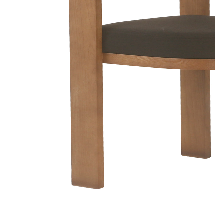 Brown ELM Dining Chair - Black (Set of 2)