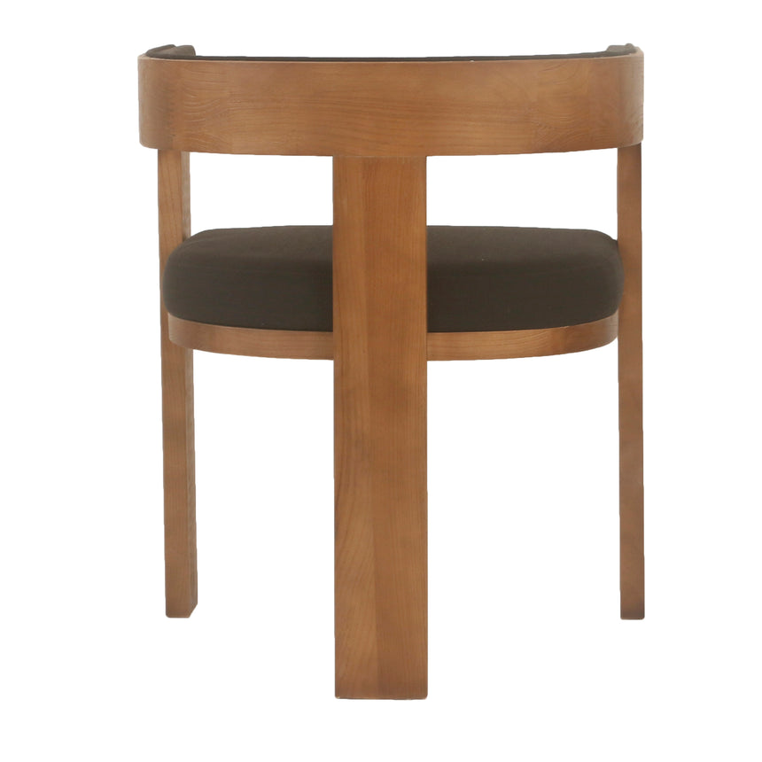 Brown ELM Dining Chair - Black (Set of 2)