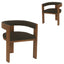 Brown ELM Dining Chair - Black (Set of 2)