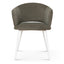 White Dining Chair - Dark Moss Green (Set of 2)
