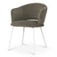 White Dining Chair - Dark Moss Green (Set of 2)