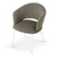 White Dining Chair - Dark Moss Green (Set of 2)