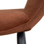 Black Dining Chair - Burnt Brown Seat (Set of 2)
