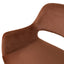 Black Dining Chair - Burnt Brown Seat (Set of 2)