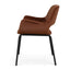 Black Dining Chair - Burnt Brown Seat (Set of 2)