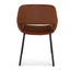 Black Dining Chair - Burnt Brown Seat (Set of 2)