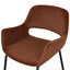 Black Dining Chair - Burnt Brown Seat (Set of 2)