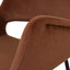 Black Dining Chair - Burnt Brown Seat (Set of 2)
