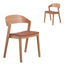 Natural Dining Chair - Brown Seat (Set of 2)