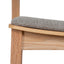 Natural Dining Chair - Grey Seat (Set of 2)