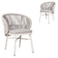 Sand White Outdoor Dining Chair - Light Grey (Set of 2)