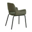 Black Dining Chair - Dark Moss Green (Set of 2)