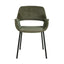 Black Dining Chair - Dark Moss Green (Set of 2)