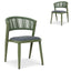 Army Green Outdoor Dining Chair - Grey (Set of 2)