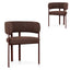 Dark Red Dining Chair - Moss Brown (Set of 2)