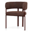 Dark Red Dining Chair - Moss Brown (Set of 2)
