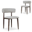 Walnut Dining Chair - Clay Beige (Set of 2)