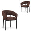 Black Dining Chair - Moss Brown (Set of 2)