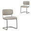 Chrome Dining Chair - Henry Beige (Set of 2)