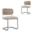Chrome Dining Chair - Coconut Stripe (Set of 2)