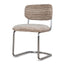 Chrome Dining Chair - Coconut Stripe (Set of 2)