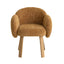 Natural Dining Chair - Honeycomb Ochre