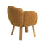 Natural Dining Chair - Honeycomb Ochre