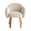 Natural Dining Chair - Honeycomb White