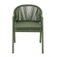 Green Rattan Outdoor Dining Chair - Sand Green Cushion (Set of 2)