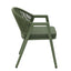Green Rattan Outdoor Dining Chair - Sand Green Cushion (Set of 2)