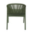 Green Rattan Outdoor Dining Chair - Sand Green Cushion (Set of 2)