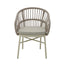 Taupe Rattan Outdoor Dining Chair - Beige Cushion (Set of 2)