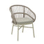 Taupe Rattan Outdoor Dining Chair - Beige Cushion (Set of 2)