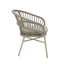 Taupe Rattan Outdoor Dining Chair - Beige Cushion (Set of 2)