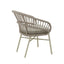 Taupe Rattan Outdoor Dining Chair - Beige Cushion (Set of 2)