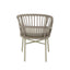 Taupe Rattan Outdoor Dining Chair - Beige Cushion (Set of 2)