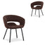 Black Dining Chair - Moss Brown (Set of 2)