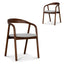 Walnut Dining Chair - Naxos Beige (Set of 2)