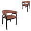 Black Dining Armchair - California Copper (Set of 2)
