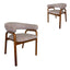 Distressed Walnut Dining Armchair - California Taupe (Set of 2)