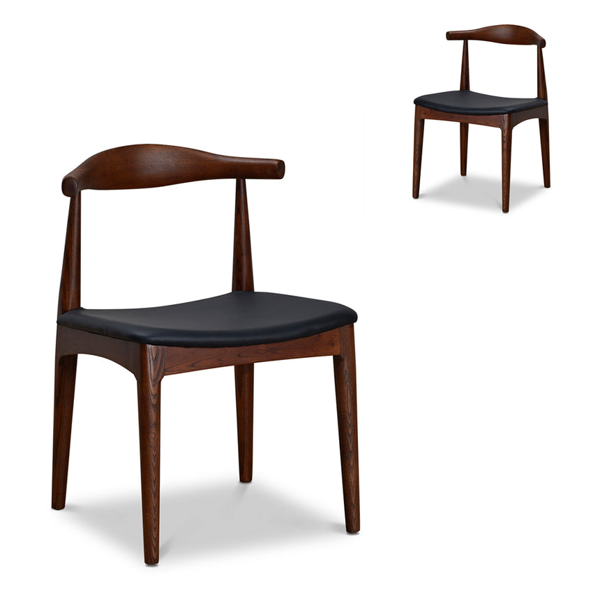 Elbow Dining Chair - Dark Brown (Set of 2)