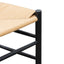 Rattan Black Dining Chair - Natural Seat (Set of 2)