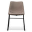 Fabric Dining Chair - Brown Grey (Set of 2)