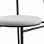 Fabric Dining Chair - Silver Grey with Black Legs (Set of 2)