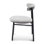 Fabric Dining Chair - Silver Grey with Black Legs (Set of 2)