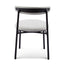 Fabric Dining Chair - Silver Grey with Black Legs (Set of 2)