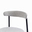 Fabric Dining Chair - Silver Grey with Black Legs (Set of 2)