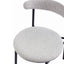 Fabric Dining Chair - Silver Grey with Black Legs (Set of 2)