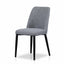 Fabric Dining Chair - Pebble Grey in Black Legs (Set of 2)