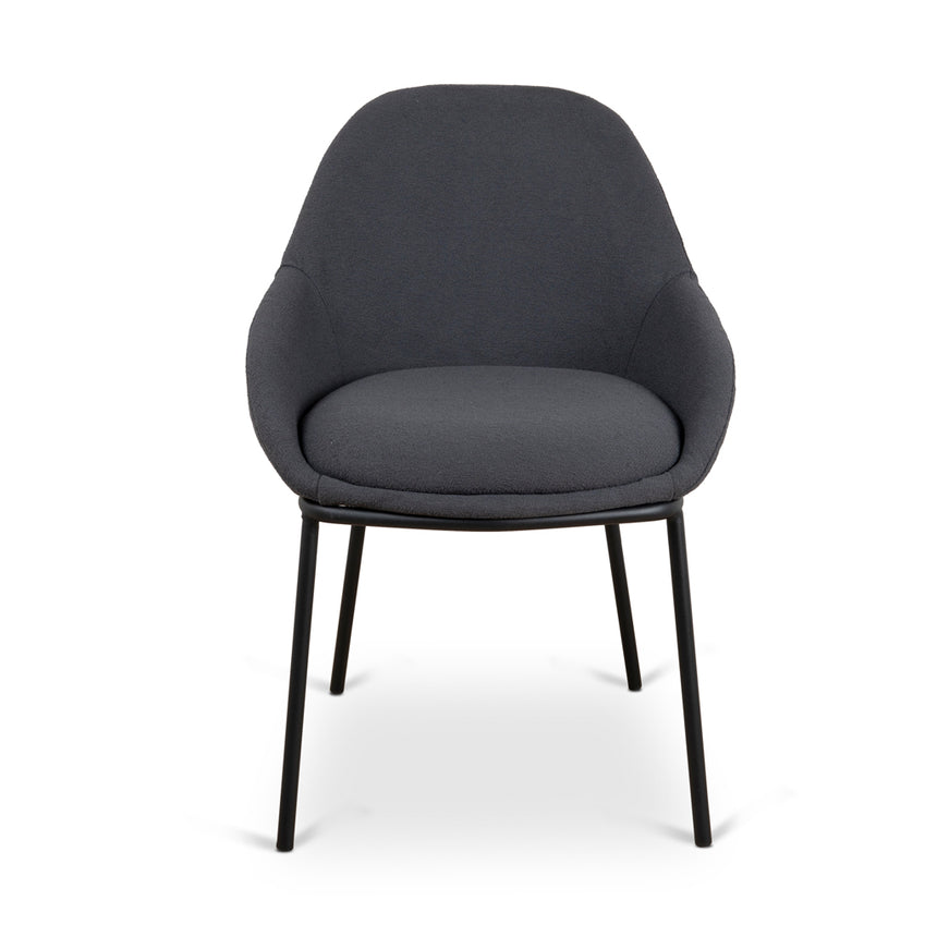 Fabric Dining Chair - Charcoal